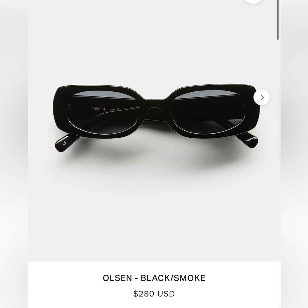 Olsen Black Sunglasses by Vehla